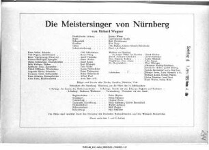 Die Meistersinger von Nürnberg