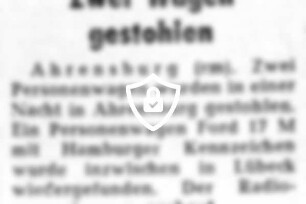 Zwei Wagen gestohlen