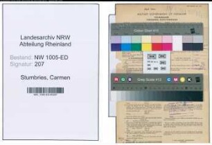 Entnazifizierung Carmen Stumbries , geb. 22.01.1909 (Referendarin)