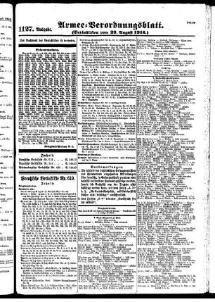 1127.Ausgabe. Dienstag, 29. August 1916