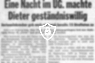Eine Nacht im UG. machte [Name maskiert]