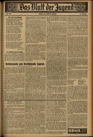 Zweite Ausgabe vom Mittwoch, den 25. Oktober 1933.