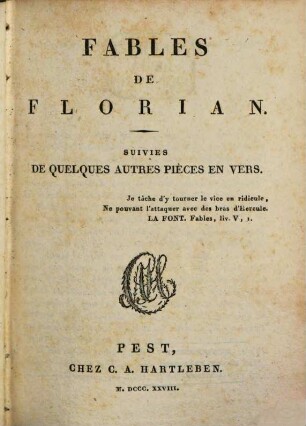 Fables de Florian : suivies de quelques autres pièces en vers
