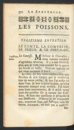 Treizieme entretien. Les Poissons.