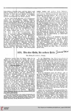 N.F. 10.1930: 1876, Die eine Seite, die andere Seite