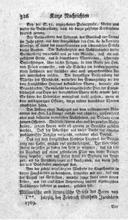 Militarische und litterarische Briefe.