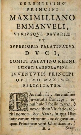 Viridarivm Morale Principis Christiani : è Sacris, ac profanis Scriptoribus concinnatum