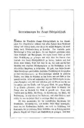 E. Unternehmungen der Haupt-Bibelgesellschaft