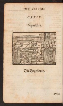 CXXIX. Sepultura. Das Begräbnis.