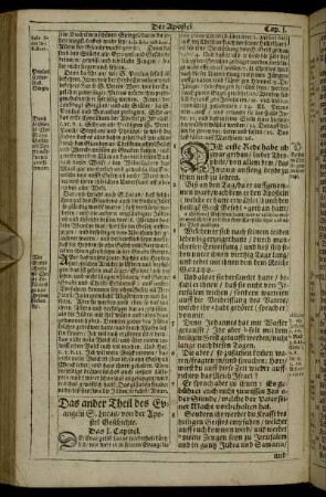 Der ander Theil des Evangelii S. Lucas, von der Apostel Geschichte.