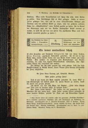 ¬Ein¬ immer wertvoller Schatz