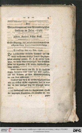 Achten Bandes Erstes Stük
