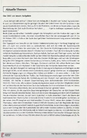 34: Der DAV vor neuen Aufgaben