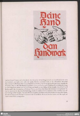 Deine Hand dem Handwerk