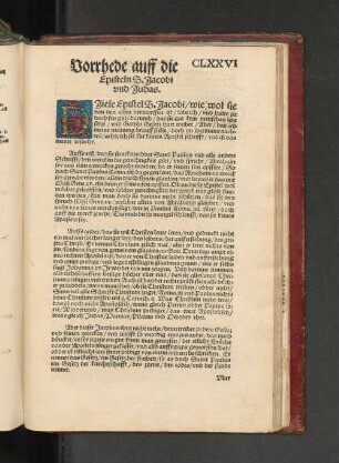 Vorrhede auff die Epistel S. Jacobi und Judas.