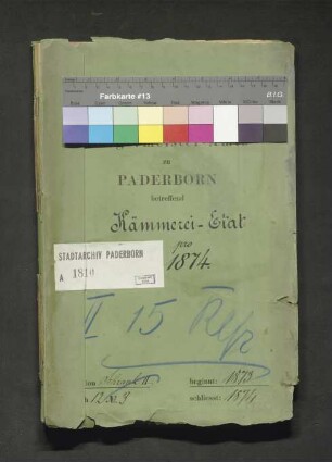 Kämmerei-Etat 1874