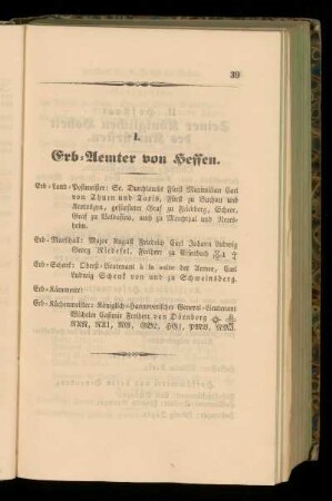 II. Hofstaat Seiner königlichen Hoheit des Kurfürsten.