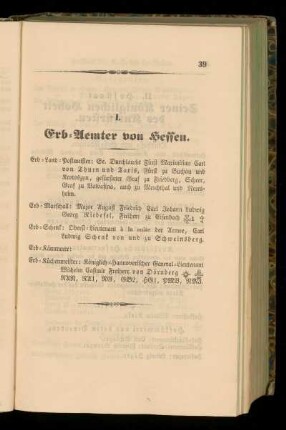 II. Hofstaat Seiner königlichen Hoheit des Kurfürsten.