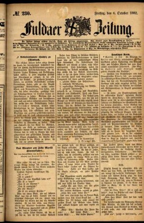 Ausgabe vom Freitag, den 06. Oktober 1882.