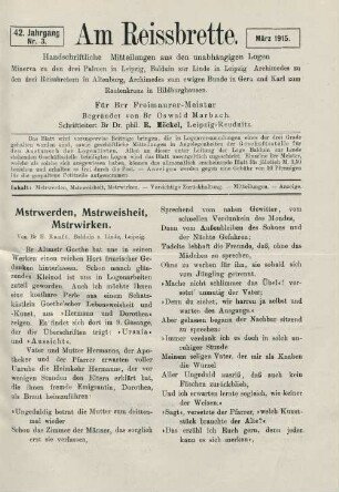 Nr. 3. März 1915.
