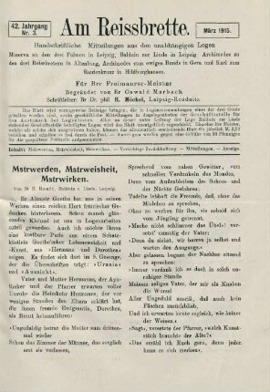 Nr. 3. März 1915.
