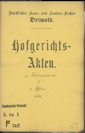 von Friesenhausen, Christoph gegen Rabe von Offen - Schuldforderung