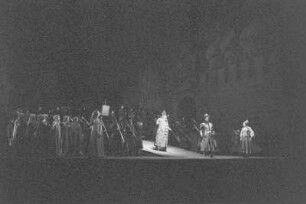 Szenenbilder aus "Chowanschtschina" von Modest Mussorgski. Staatsoper Berlin, 13.11.1958