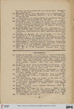 Verschiedenes (Nr. 415-452)