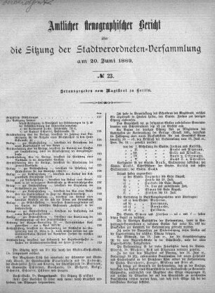 No. 23, 20. Juni 1889