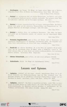 Lanzen und Spiesse (Nr. 96-145)