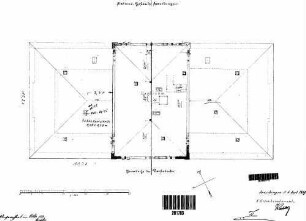 Spaichingen: Empfangsgebäude Verwaltungsgebäude Grundriß Dachgeschoß