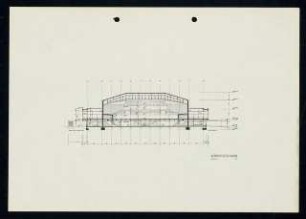 Stadthalle (auch: Mercatorhalle), Duisburg: Querschnitt