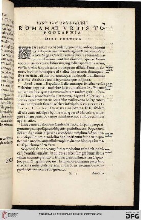 Romanae urbis topographia. Dies tertius