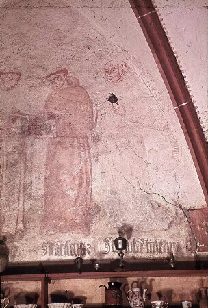 Kanzler Gerson mit dem heiligen Domenikus, dem heiligen Franziskus und Nikolaus von Tolentino