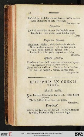 Epitaphia ex Graecis
