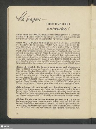 Sie fragen - Photo-Porst antwortet!