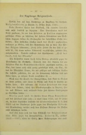 Der Augsburger Religionsfriede. 1555