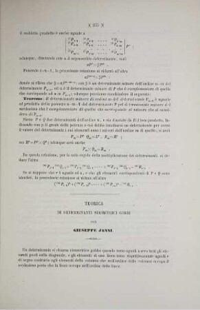 Teorica di determinanti simmetrici gobbi.