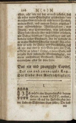 Das ein und zwanzigste Capitel. - Das zwey und zwanzigste Capitel.