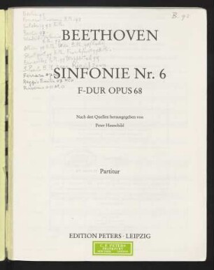 Sinfonie Nr. 6 : F-Dur : Opus 68