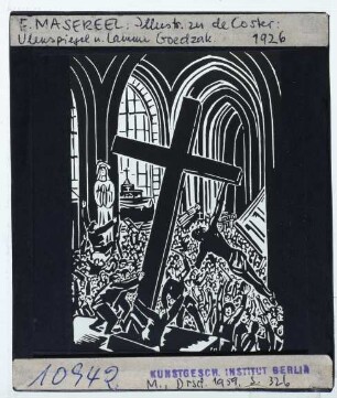 Masereel, Holzschnitt aus dem Buch "Die Geschichte von Ulenspiegel und Lamme Goedzak"
