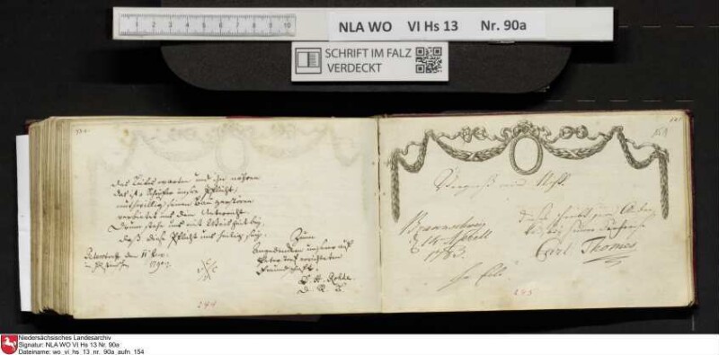 Stammbuch des Ernst Philipp Ludwig Zellmann (1763-1795) aus
                           Braunschweig
