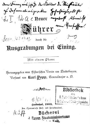 Neuer Führer durch die Ausgrabungen bei Eining