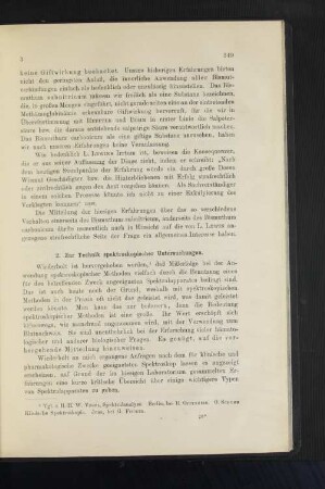 2. Zur Technik spektroskopischer Untersuchungen.