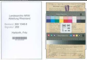Entnazifizierung Fritz Harborth , geb. 09.06.1901 (Dreher)