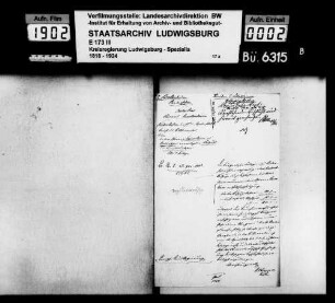 Kirchen- und Schuldiener: Aufzugs-, Investitur- und Vikariatskosten, Oberamt Brackenheim