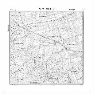 Kartenblatt NW XXVIII 1 Stand 1831