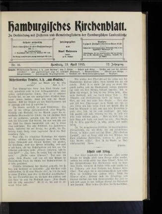 Schule und Krieg.