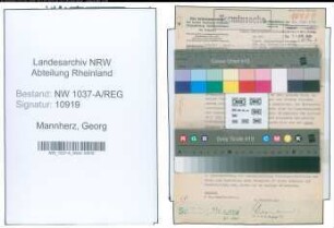 Entnazifizierung Georg Mannherz , geb. 22.01.1902 (Reg.Direktor)