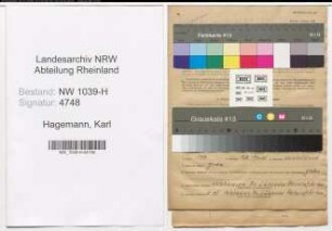 Entnazifizierung Karl Hagemann , geb. 03.02.1902 (Beamter)
